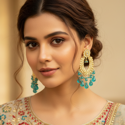 Green Palak Earrings