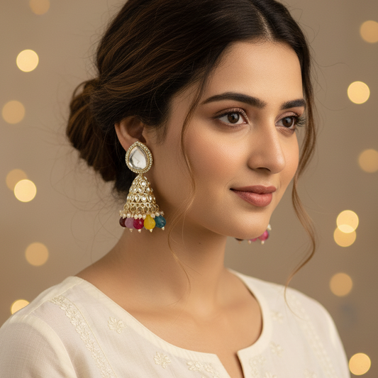 Multicolor Jiya Jhumkis