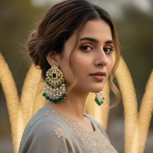Green Charvi Earrings