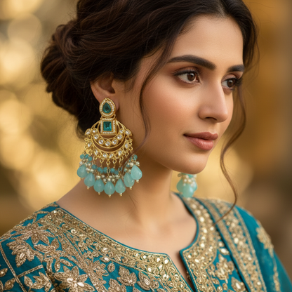 Turquoise Charvi2 Earrings