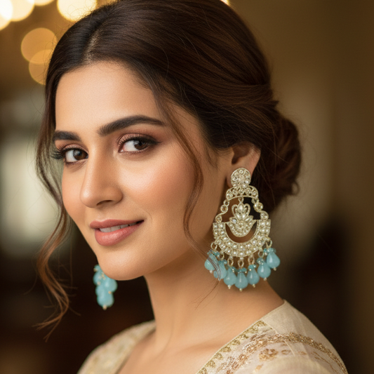 Blue Farida2 chandbalis