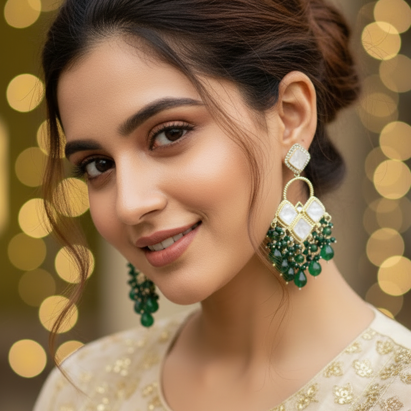 Green Bhumi Earrings