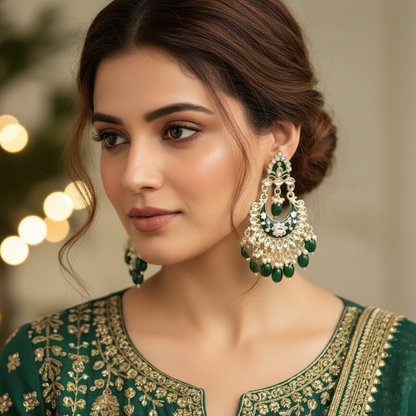 Green Kaveri Earrings