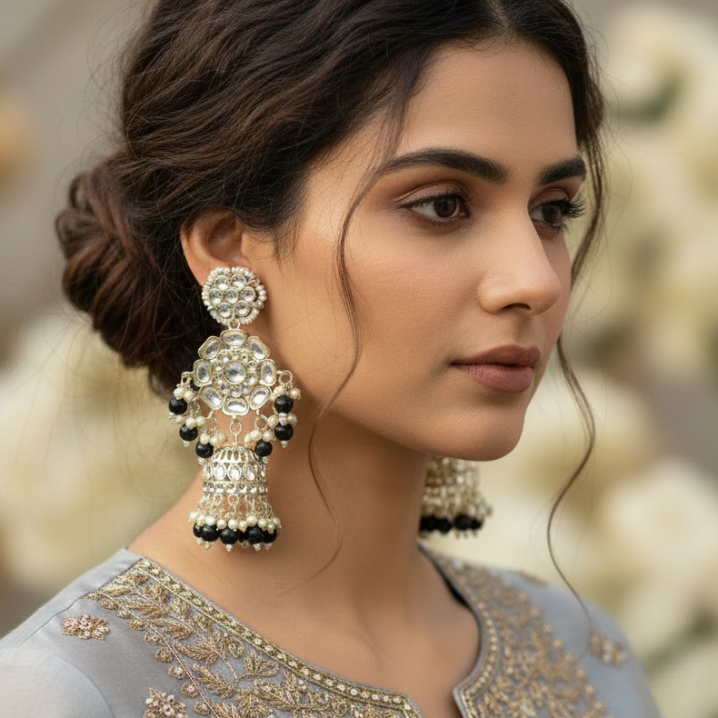 Black Zoya Jhumki
