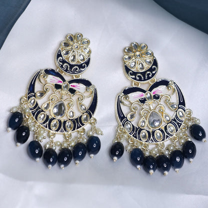 Dark Blue Ishana Chandbalis