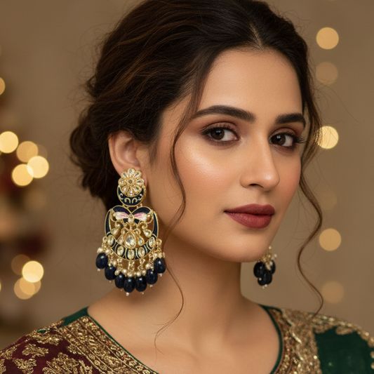 Dark Blue Ishana Chandbalis