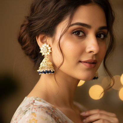 Navy Blue Jaya Jhumki