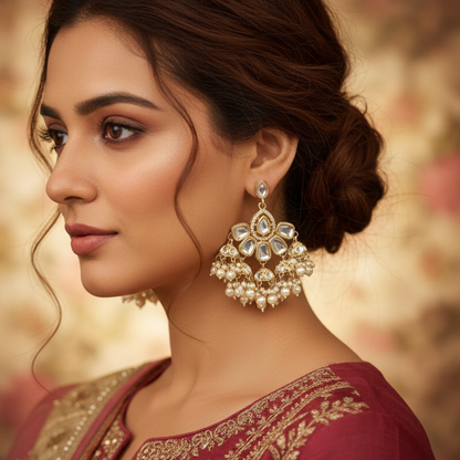Ivory Diksha Jhumkis