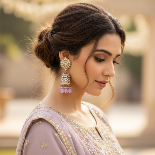 Lavender Neha Jhumka