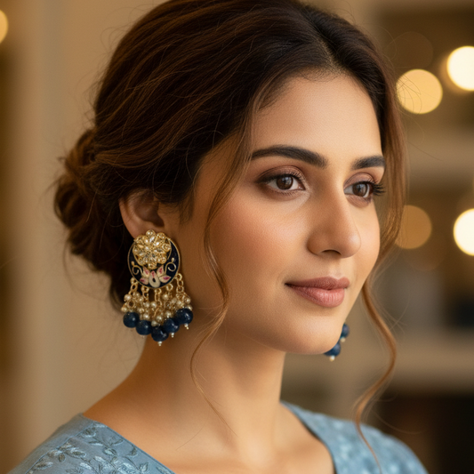 Blue Mitra Earrings
