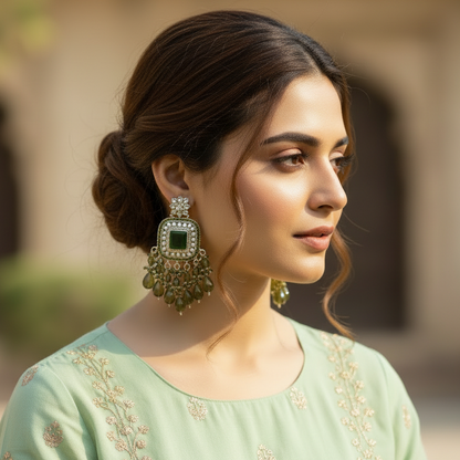 Green Harshda Earrings