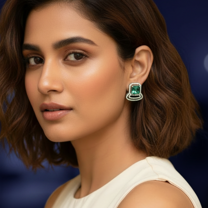 Emarald Green Nova Studs
