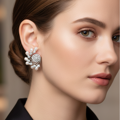 White Shopia Studs