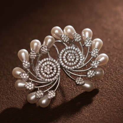 White Shopia Studs