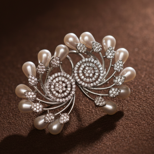 White Shopia Studs