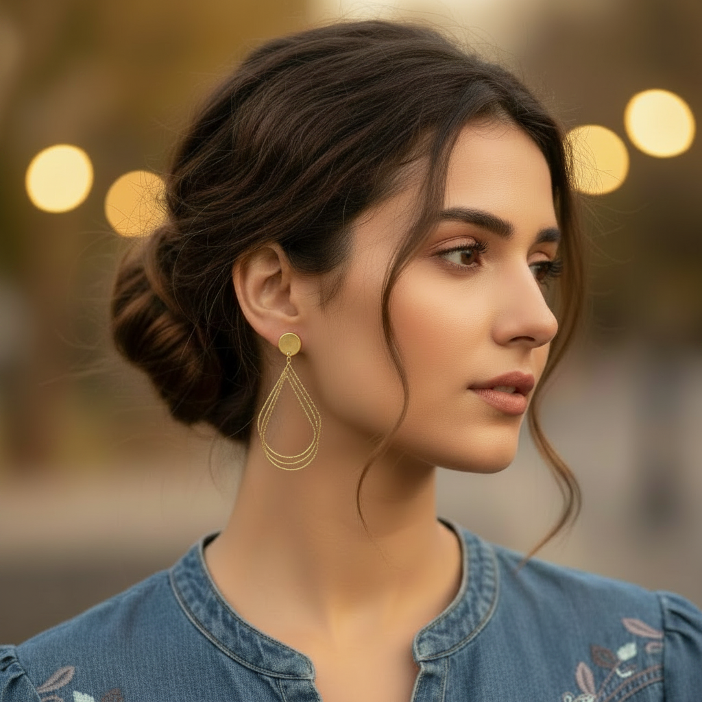 Gold Hemi Earrings