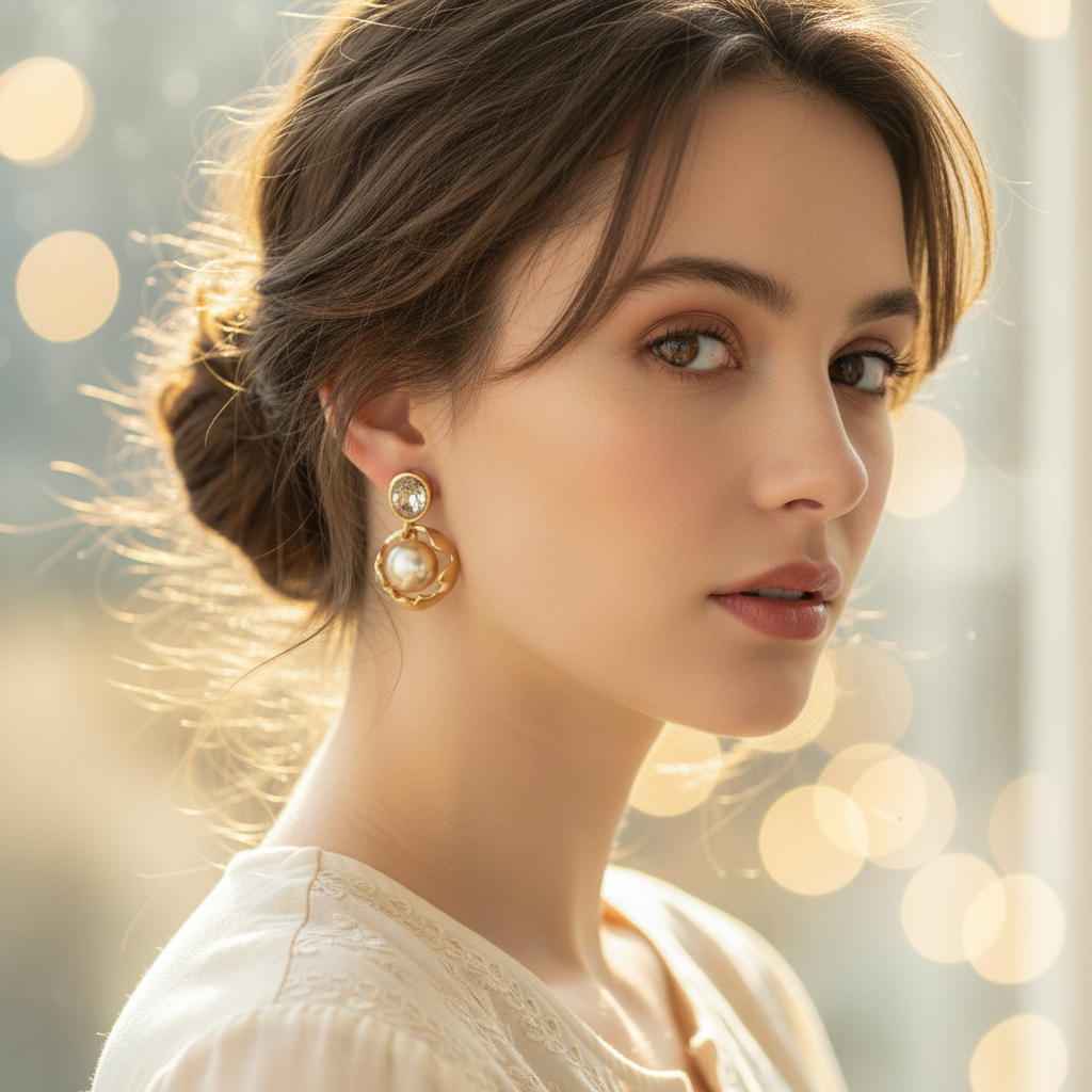 Gold Ammy Earrings