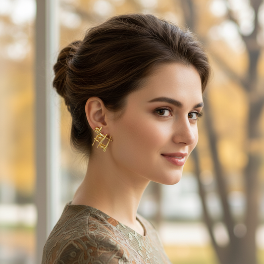 Gold Zigzag Earrings