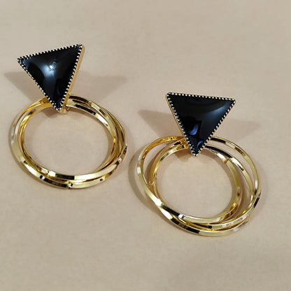 Gold Black Shay Earrings