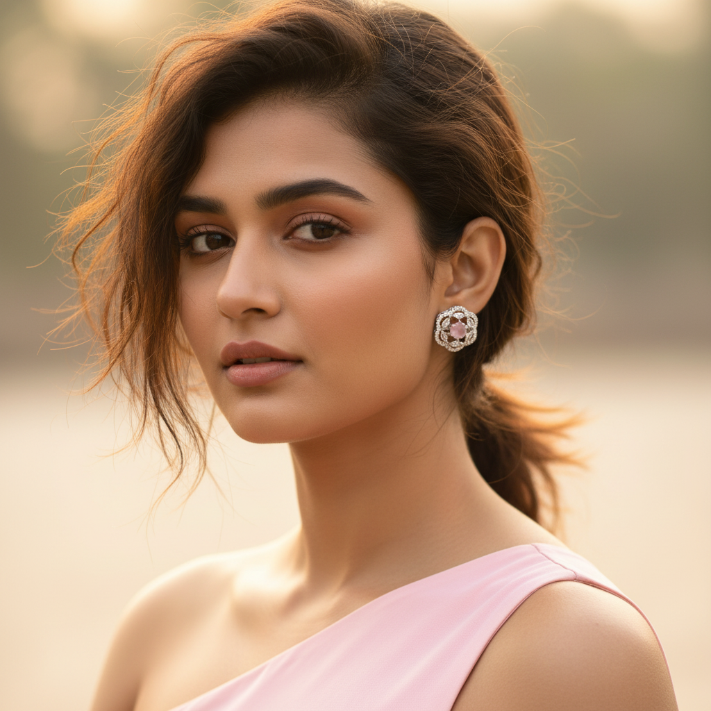 Pink Jaya Studs