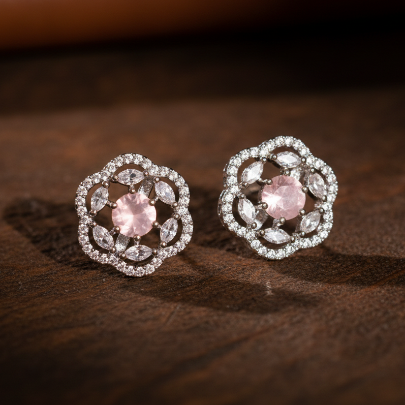 Pink Jayata Studs