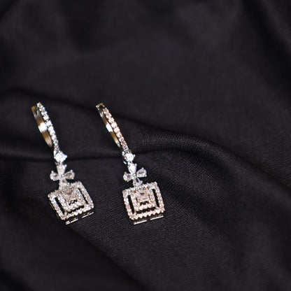 Silver Luna AD Earrings