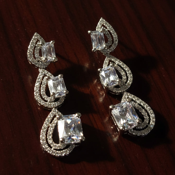 White Luna Earrings