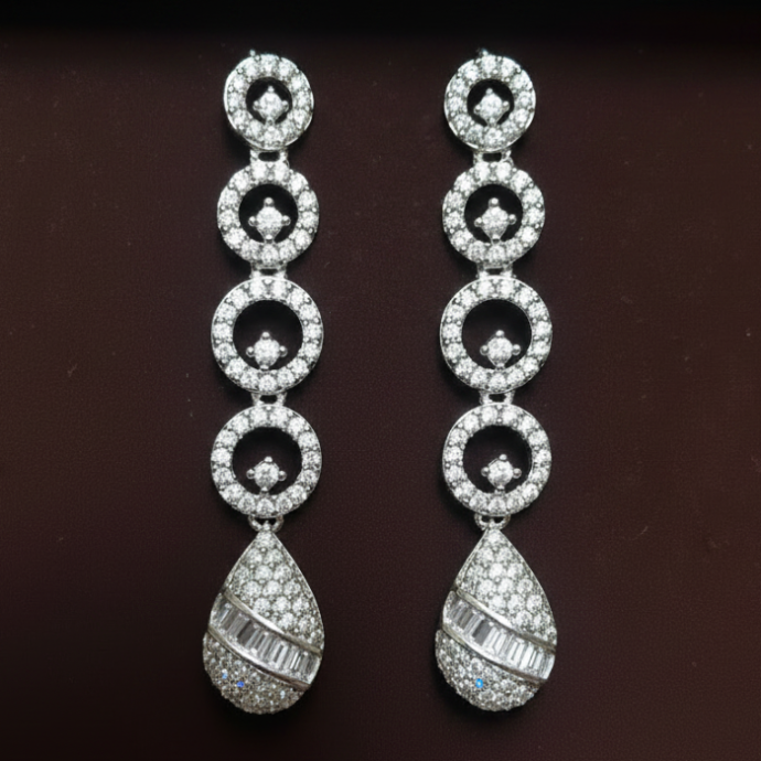 White Rosie Earrings