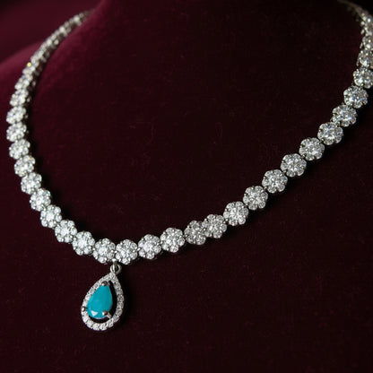 Blue Lotus Necklace Set