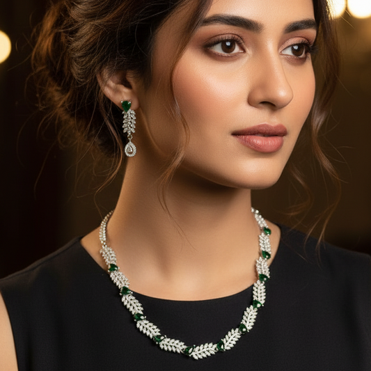 Green Kavya Necklace Set