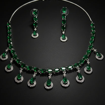 Green Lily Necklace Set