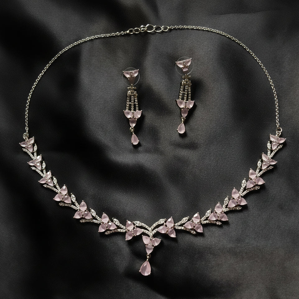 Pink Maple Necklace Set