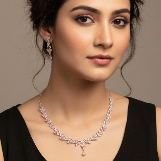Pink Maple Necklace Set