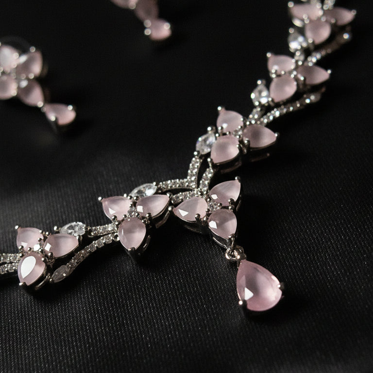 Pink Maple Necklace Set