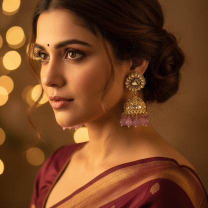 Lavender Rakhi Jhumka