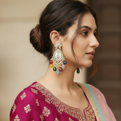 Multicolor Radha2 Earrings