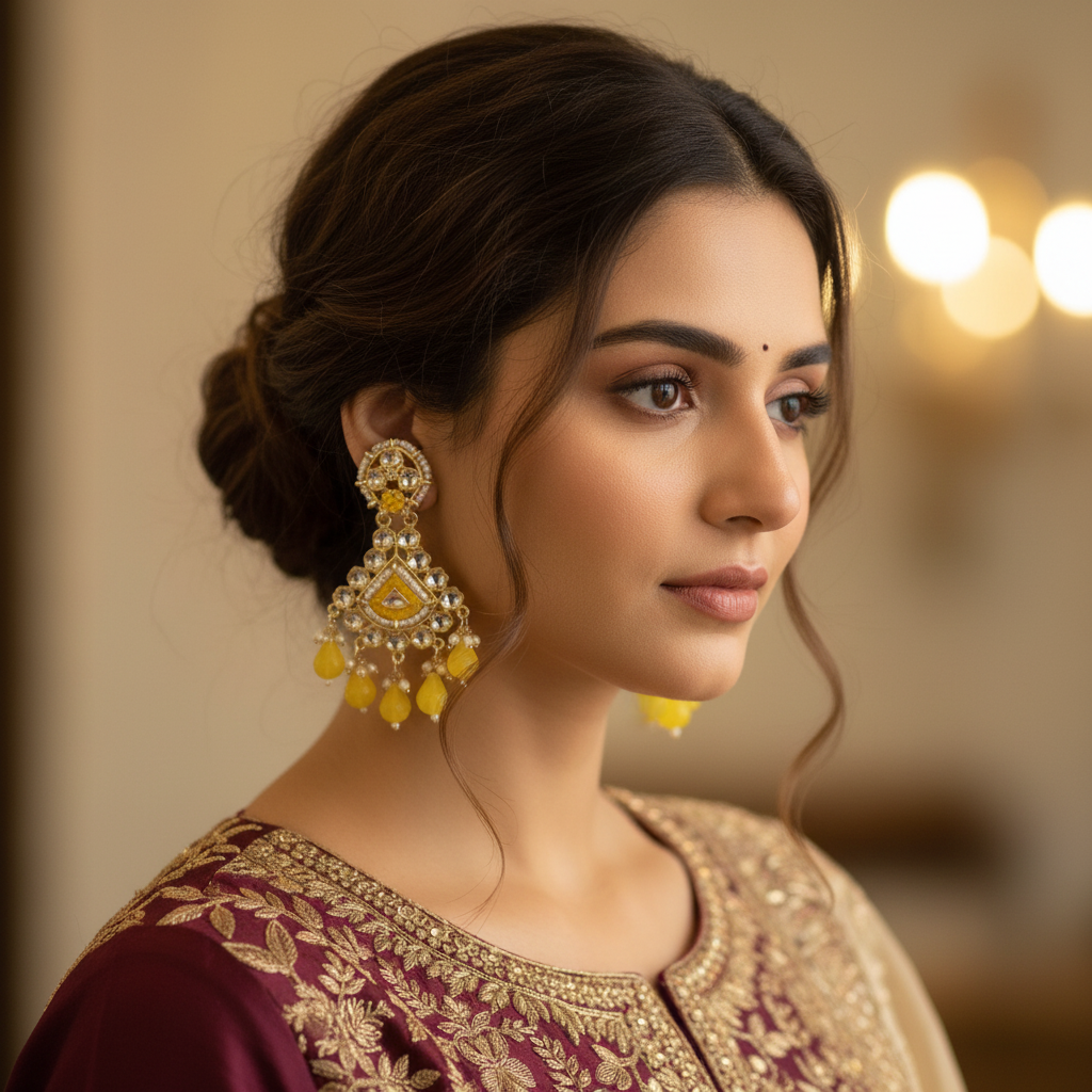 Yellow Nitya Earrings