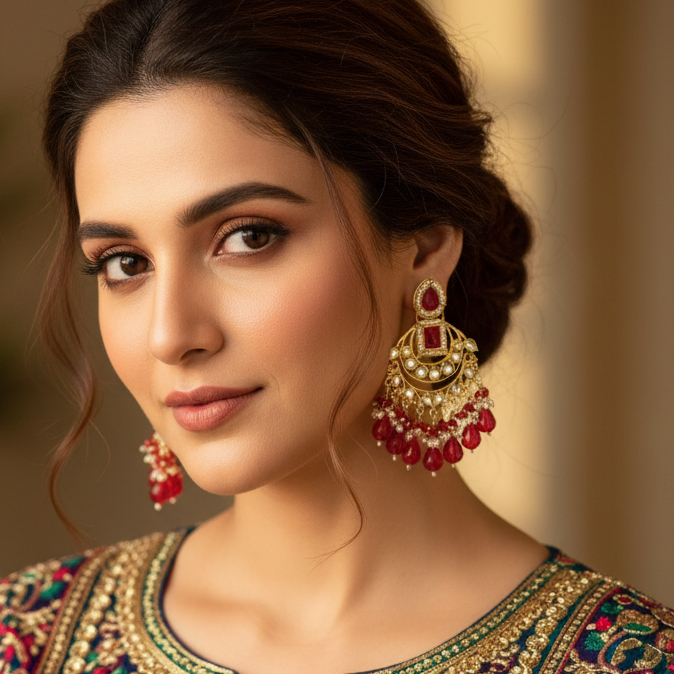 Red Charvi2 Earrings