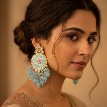 Blue Radha Earrings
