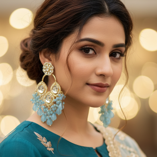 Blue Sanvi Chandbali