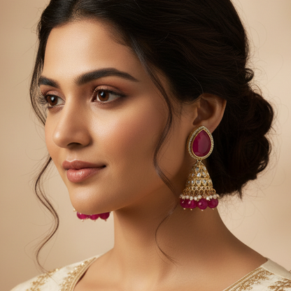 Pink Jiya Jhumkis